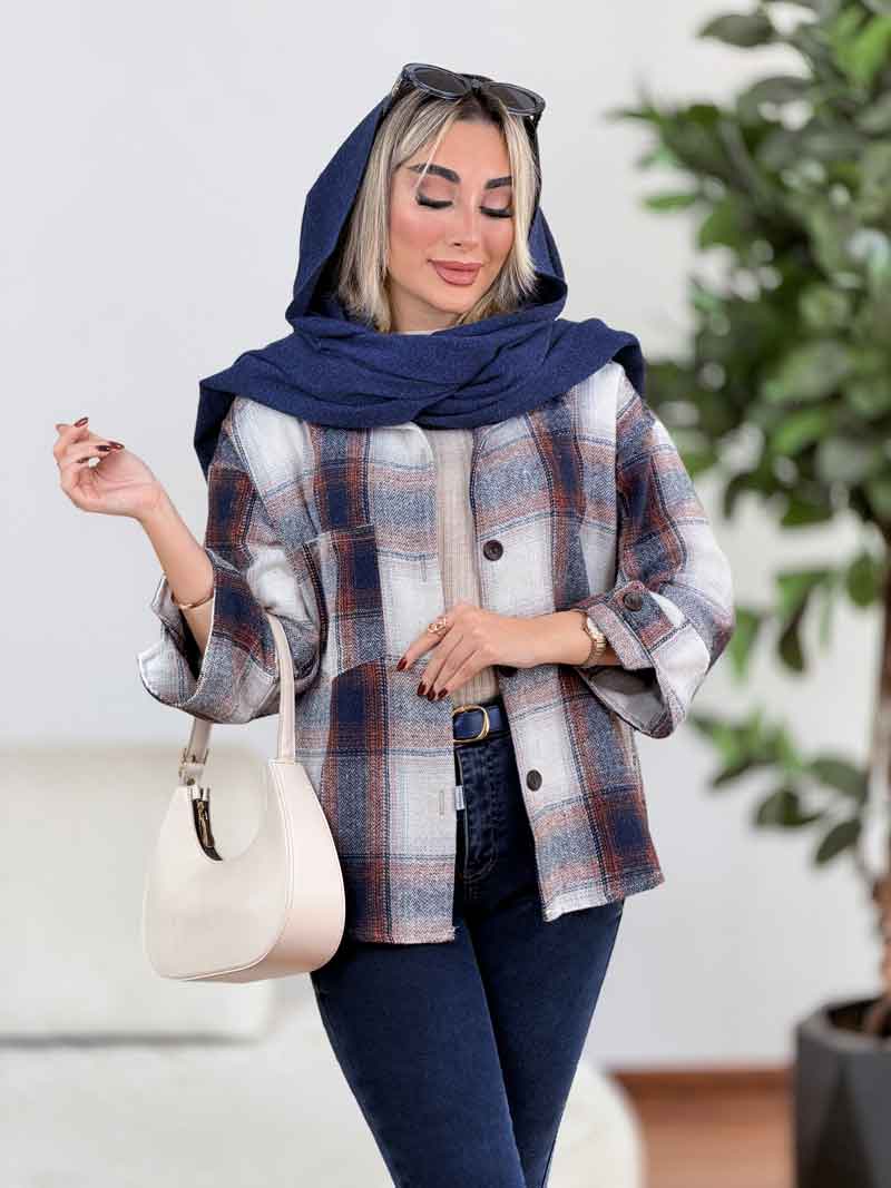 شکت چهارخونه سرآستین پاگن کد 8631
