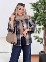شکت چهارخونه سرآستین پاگن کد 8631 - تصویر 16