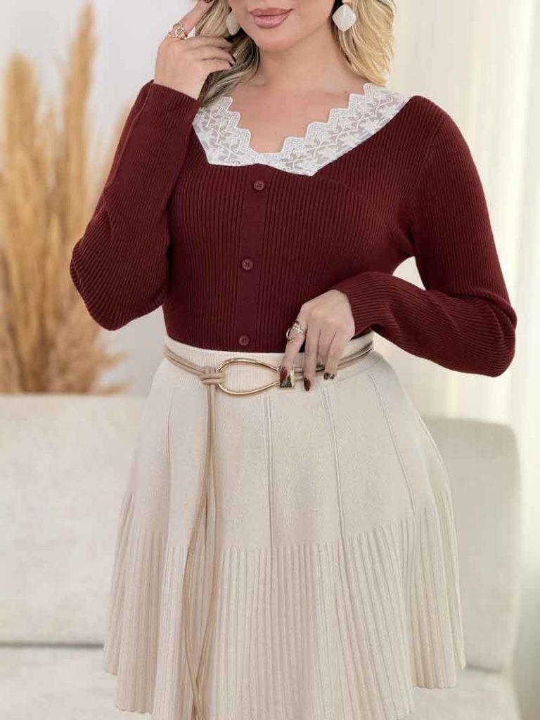 گپ یقه دانتل الهام کد 8512