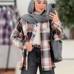 شکت چهارخونه تک جیب نیلا کد 8632