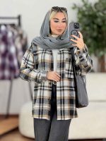 شکت چهارخونه تک جیب نیلا کد 8632 - تصویر 16