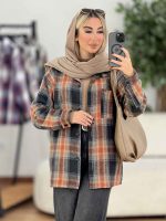 شکت چهارخونه تک جیب نیلا کد 8632 - تصویر 10