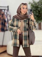 شکت چهارخونه تک جیب نیلا کد 8632 - تصویر 13
