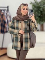 شکت چهارخونه تک جیب نیلا کد 8632 - تصویر 3