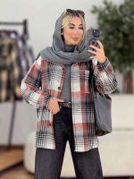 شکت چهارخونه تک جیب نیلا کد 8632 - تصویر 6