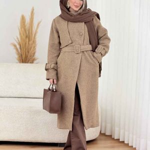 پالتو بلند ژیله دکمه کد 7466