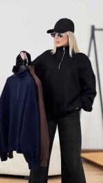 دورس نیم زیپ راوینا کد 8607 - تصویر 3