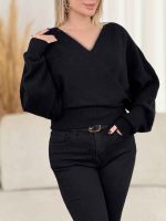 بافت پانچ یقه بند دار کد 8569 - تصویر 5