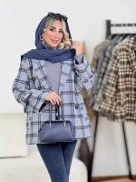پالتو چهارخونه آرمیلا کد 8684 - تصویر 9