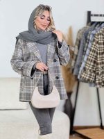 پالتو چهارخونه آرمیلا کد 8684 - تصویر 11