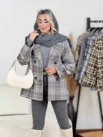 پالتو چهارخونه آرمیلا کد 8684 - تصویر 17