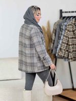 پالتو چهارخونه آرمیلا کد 8684 - تصویر 8