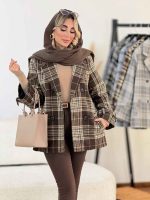 پالتو چهارخونه آرمیلا کد 8684 - تصویر 7