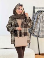 پالتو چهارخونه آرمیلا کد 8684 - تصویر 20