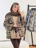 پالتو چهارخونه آرمیلا کد 8684 - تصویر 16