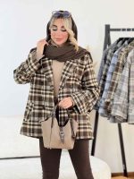 پالتو چهارخونه آرمیلا کد 8684 - تصویر 18