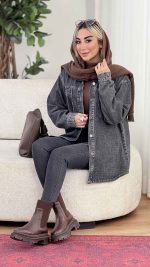 جین برش دار محنا کد 8690 - تصویر 3