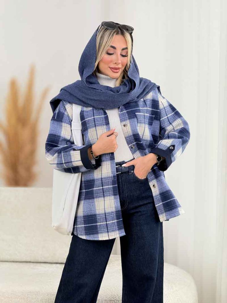 شکت چهارخونه تک جیب کد 8558