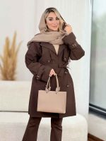 بارانی بلند ملیکا کد 8511 - تصویر 10