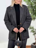پالتو آستین سه دکمه یسنا کد 8587