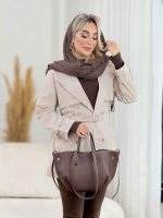بارانی ژیله دار چهاردکمه کد 8409 - تصویر 15