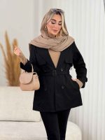 بارانی ژیله دار چهاردکمه کد 8409 - تصویر 12