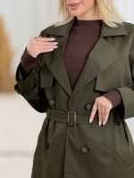 بارانی ژیله دار چهاردکمه کد 8409 - تصویر 13