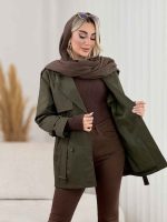 بارانی ژیله دار چهاردکمه کد 8409 - تصویر 10