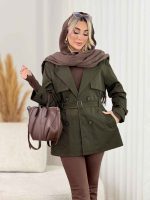 بارانی ژیله دار چهاردکمه کد 8409 - تصویر 16