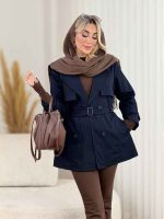 بارانی ژیله دار چهاردکمه کد 8409 - تصویر 4