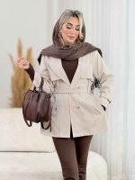 بارانی ژیله دار چهاردکمه کد 8409 - تصویر 8