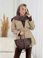 بارانی ژیله دار چهاردکمه کد 8409 - تصویر 7