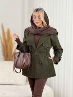 بارانی ژیله دار چهاردکمه کد 8409 - تصویر 5